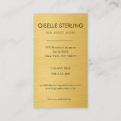 Real Estate Agent Metallic Gold Photo  名刺 (裏面)