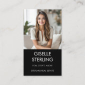 Real Estate Agent Metallic Gold Photo  名刺 (正面)