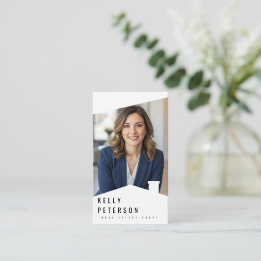 Real Estate Agent Minimalist Business Card 名刺 (スタンド正面)