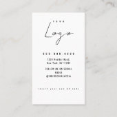 Real Estate Agent Minimalist Business Card 名刺 (裏面)