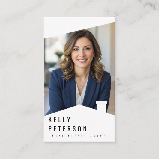 Real Estate Agent Minimalist Business Card 名刺 (正面)