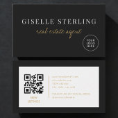 Real Estate Agent Minimalist Company Logo QR Code 名刺