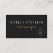 Real Estate Agent Minimalist Company Logo QR Code 名刺 (正面)