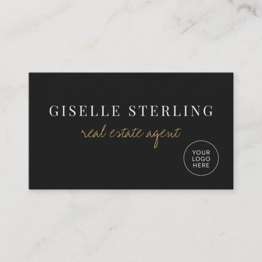 Real Estate Agent Minimalist Company Logo QR Code 名刺 (正面)