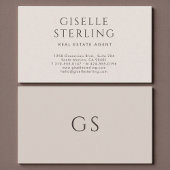 Real Estate Agent Minimalist Luxury Neutral Modern 名刺