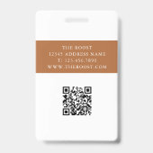 Real Estate Agent Modern Photo QR Code Logo バッジ (裏面)