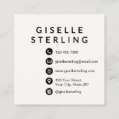 Real Estate Agent Mountain View Neutral スクエア名刺 (裏面)