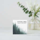 Real Estate Agent Mountain View Neutral スクエア名刺 (スタンド正面)