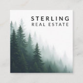 Real Estate Agent Mountain View Neutral スクエア名刺 (正面)