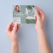 Real Estate Agent neighbor HELLO calling CARD  チラシ (手)