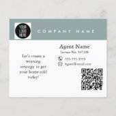 Real Estate Agent neighbor HELLO calling CARD  チラシ (裏面)