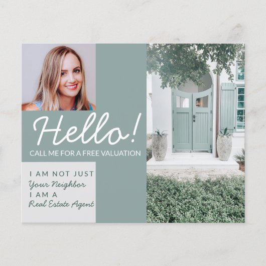 Real Estate Agent neighbor HELLO calling CARD  チラシ (正面)