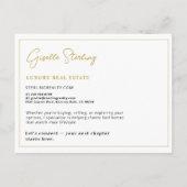 Real Estate Agent Neighborhood Marketing Mailer  ポストカード (裏面)