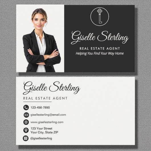 Real Estate Agent Neutral Photo  名刺