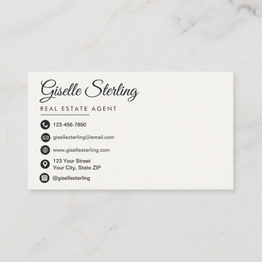 Real Estate Agent Neutral Photo  名刺 (裏面)