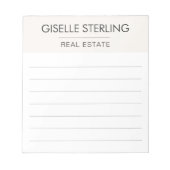Real Estate Agent Neutral Professional ノートパッド (正面)