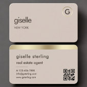 Real Estate Agent Neutral QR Code 名刺