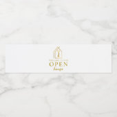 Real Estate Agent Open House Gold Key ペットボトルラベル (シングルラベル)