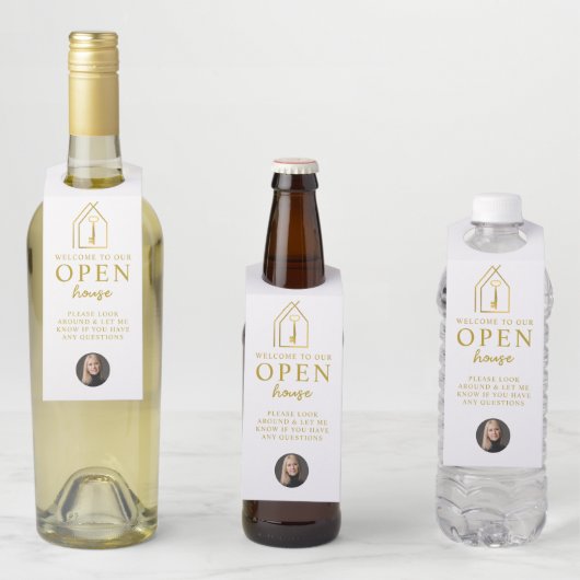 Real Estate Agent Open House Gold Key ボトルネックタグ (インサイチュ)