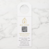 Real Estate Agent Open House Gold Key ボトルネックタグ (裏面)