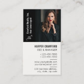 Real Estate Agent Photo Logo Simple Modern Realtor 名刺 (正面)