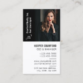 Real Estate Agent Photo Logo Simple Modern Realtor 名刺 (正面)