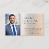 Real Estate Agent Photo Metallic 名刺 (正面)