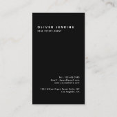 Real Estate Agent Photo QR Code Black and White 名刺 (裏面)