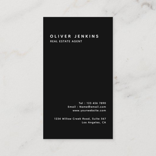 Real Estate Agent Photo QR Code Black and White 名刺 (裏面)