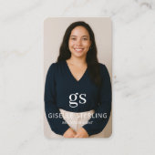 Real Estate Agent Photo QR Code Professional 名刺 (正面)