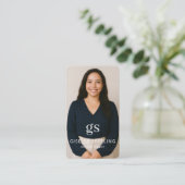 Real Estate Agent Photo QR Code Professional 名刺 (スタンド正面)