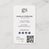 Real Estate Agent Photo QR Code Professional 名刺 (裏面)