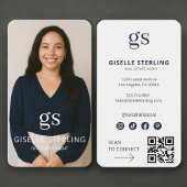 Real Estate Agent Photo QR Code Professional 名刺