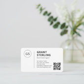 Real Estate Agent QR Code Logo Professional 名刺 (スタンド正面)