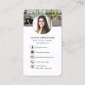 Real Estate Agent QR Code Photo Logo 名刺 (正面)