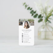 Real Estate Agent QR Code Photo Logo 名刺 (スタンド正面)