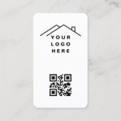Real Estate Agent QR Code Photo Logo 名刺 (裏面)