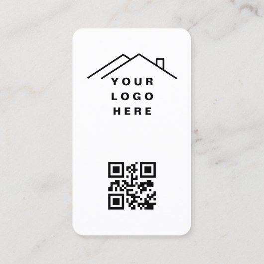 Real Estate Agent QR Code Photo Logo 名刺 (裏面)