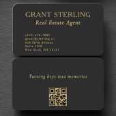 Real Estate Agent QR Code Professional 名刺