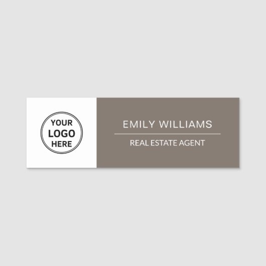 Real Estate Agent Realtor Broker Logo  名札 (正面)