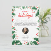 Real Estate Agent Realtor Christmas Happy Holidays サンキューカード (スタンド正面)