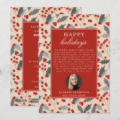 Real Estate Agent Realtor Christmas Happy Holidays シーズンカード (正面/裏面)