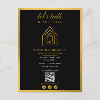 Real Estate Agent Realtor Gold Key Home Logo シーズンポストカード