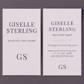 Real Estate Agent Rose Quartz Purple Monogram 名刺