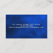 Real Estate Agent Silver House Diamonds Royal Blue 名刺 (裏面)