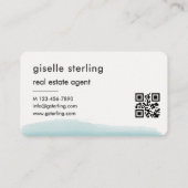 Real Estate Agent Watercolor QR Code 名刺 (裏面)