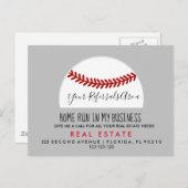 real estate Baseball referrals Announcement 案内ポストカード (正面/裏面)
