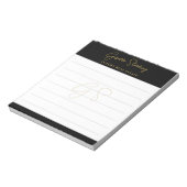 Real Estate Black Gold Script Luxury Professional ノートパッド (回転)