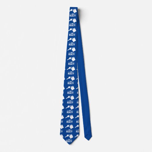 Real Estate Blue Agency Branded Neck Tie ネクタイ (正面)
