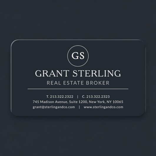 Real Estate Broker Black Professional 名刺